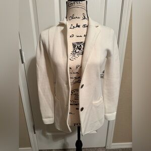 J. Crew Women’s Ivory Sweater 2 Button Blazer XXS
